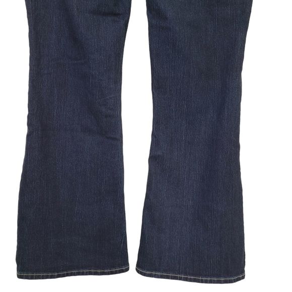 Maurices Flare Jeans Size 14 Dark Blue Denim Stretch Bootcut High Rise - Picture 6 of 8